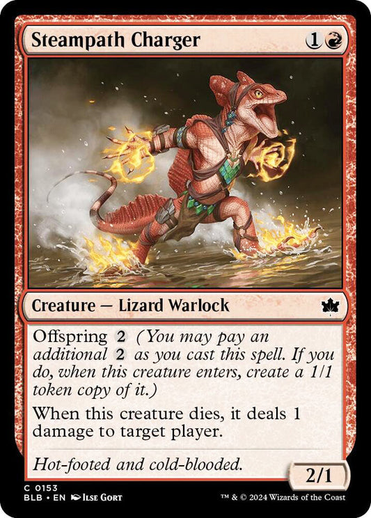 Steampath Charger BLB Creature Lizard Warlock NM