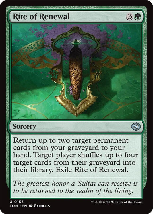Rite of Renewal TDM Sorcery NM