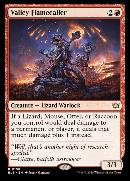 Valley Flamecaller BLB Creature Lizard Assassin NM