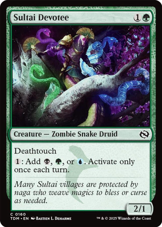Sultai Devotee TDM Creature Zombie Snake Druid NM