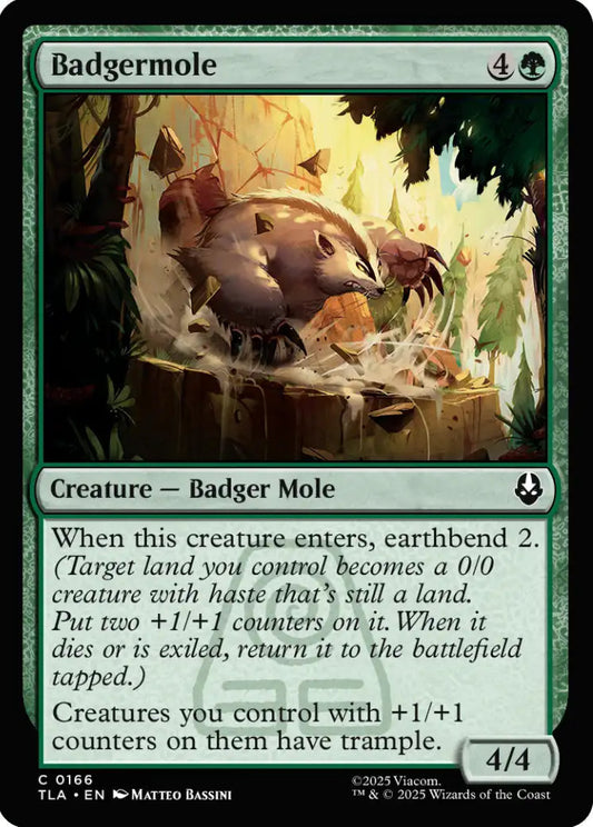 Badgermole TLA Creature Badger Mole NM
