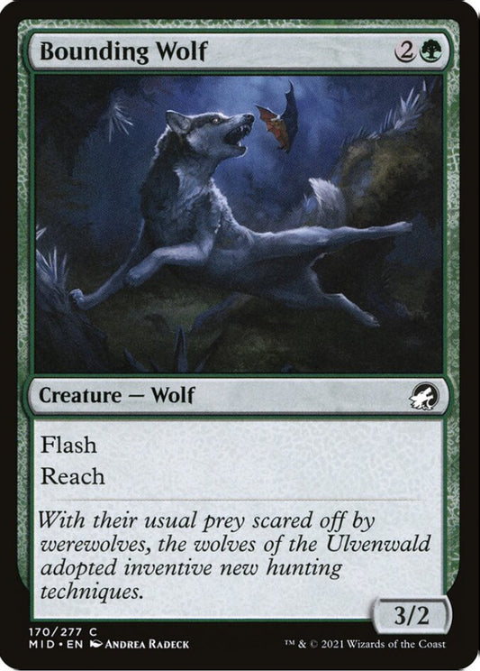 Bounding Wolf MID Creature Wolf NM