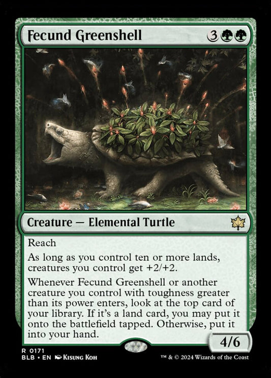 Fecund Greenshell BLB Creature Elemental Turtle NM