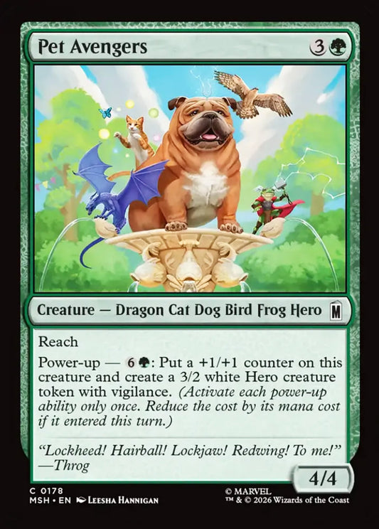 Pet Avengers MSH Creature Dragon Cat Dog Bird Frog Hero NM