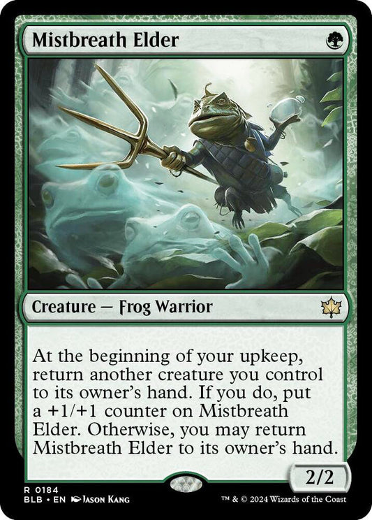 Mistbreath Elder BLB Creature Frog Warrior NM