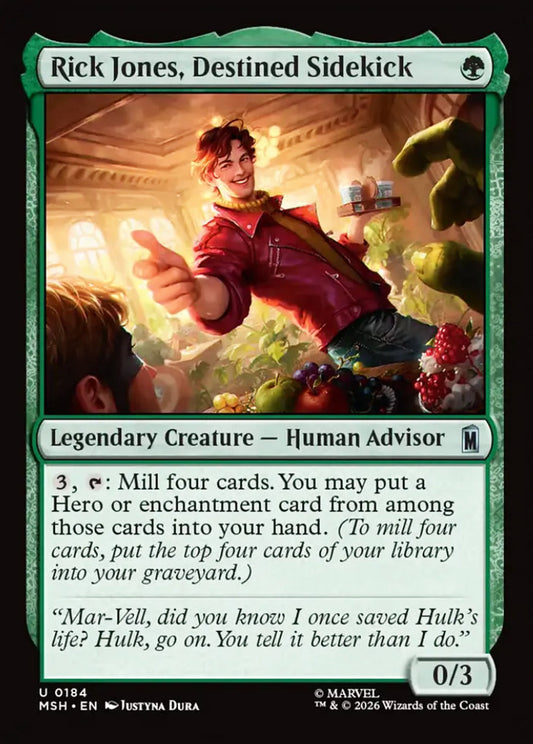 Rick Jones, Destined Sidekick MSH Legendary Creature Human Advisor NM
