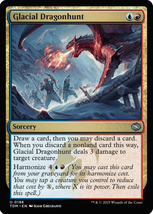Glacial Dragonhunt TDM Sorcery NM