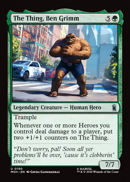 The Thing, Ben Grimm MSH Legendary Creature Human Hero NM