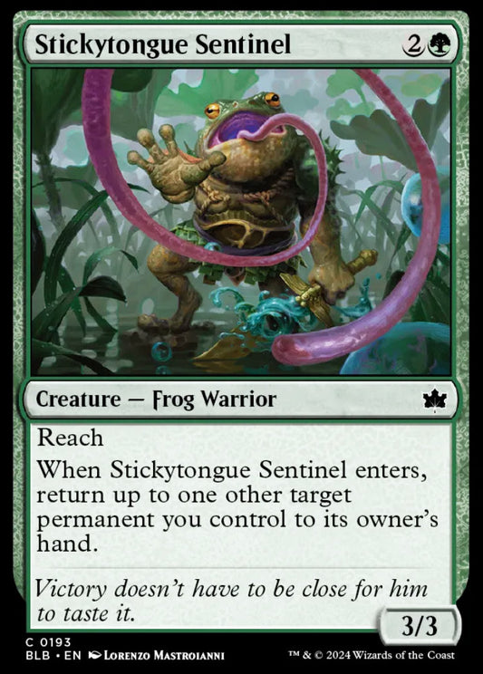 Stickytongue Sentinel BLB Creature Frog Wizard NM