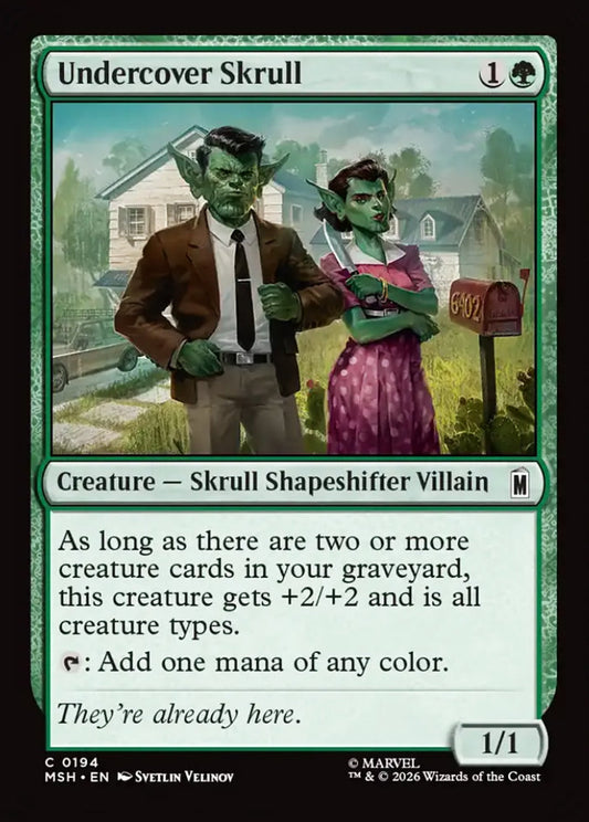 Undercover Skrull MSH Creature Skrull Shapeshifter Villain NM
