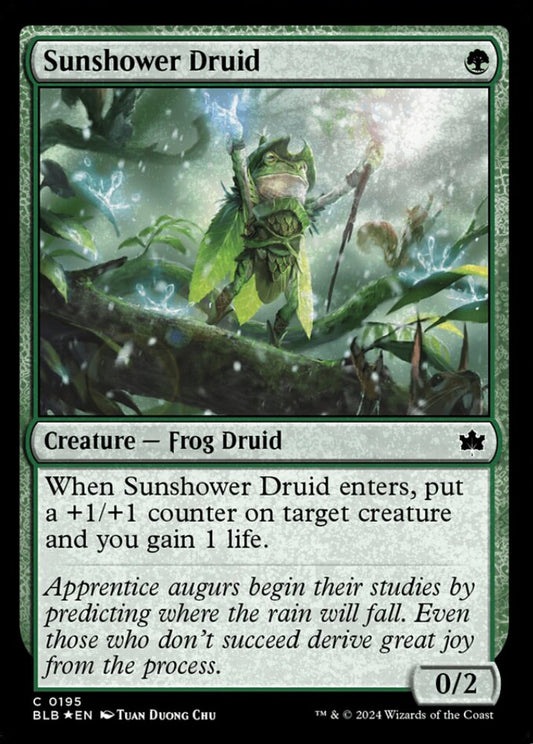 Sunshower Druid BLB Creature Frog Druid *Foil* NM