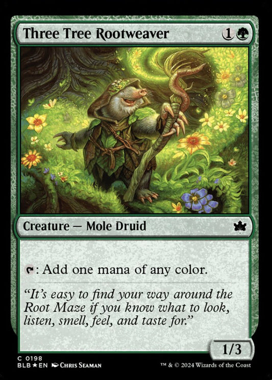 Three Tree Rootweaver BLB Creature Mole Druid *Foil* NM