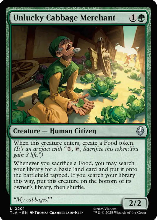 Unlucky Cabbage Merchant TLA Creature Human Citizen NM