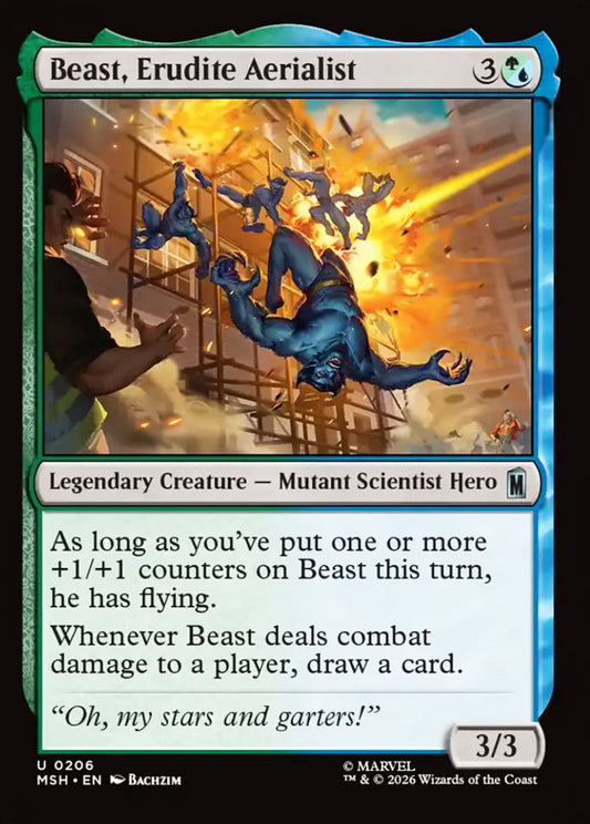 Beast, Erudite Aerialist MSH Legendary Creature Mutant Scientist Hero NM