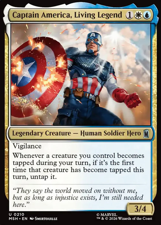 Captain America, Living Legend MSH Legendary Creature Human Soldier Hero NM