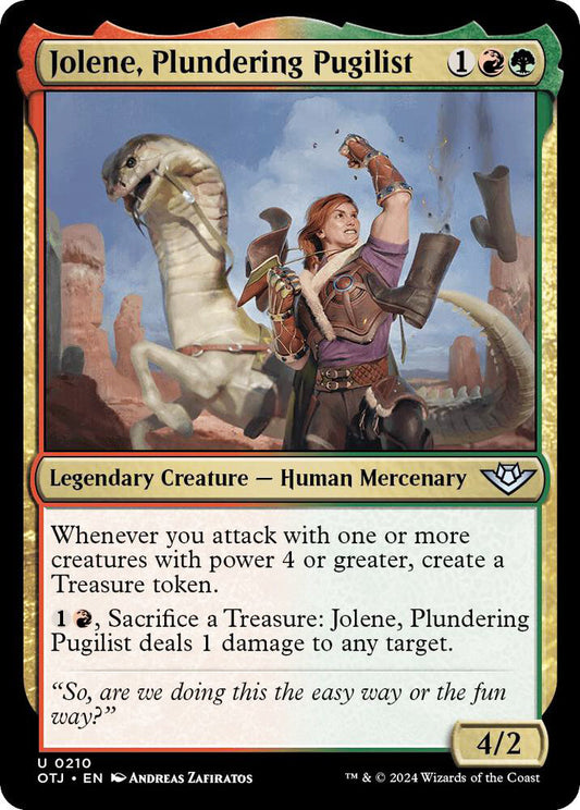 Jolene Plundering Pugilist OTJ Legendary Creature Human Mercenary NM