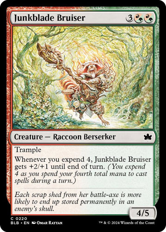 Junkblade Bruiser BLB Creature Racoon Berserker NM
