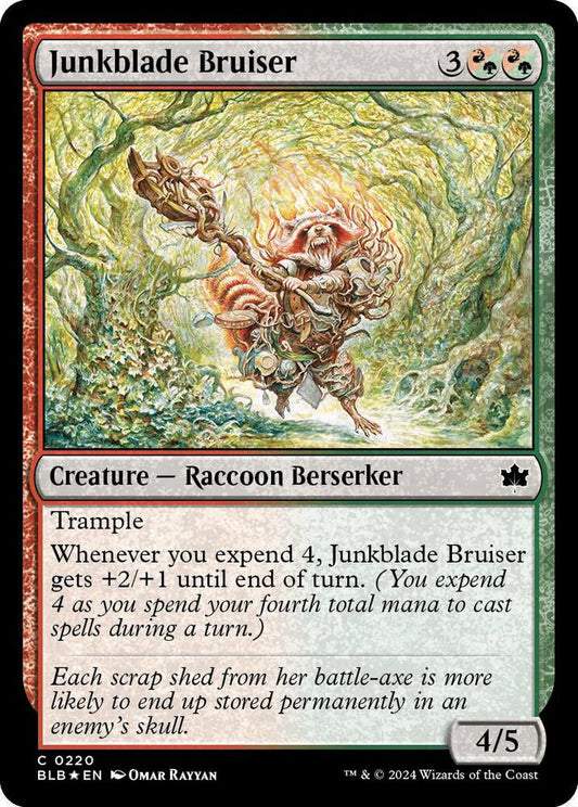 Junkblade Bruiser BLB Creature Raccoon Berserker *Foil* NM