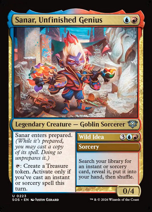 Sanar, Unfinished Genius SOS Legendary Creature Goblin Sorcerer NM