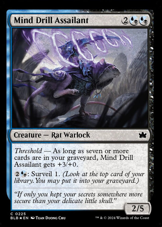 Mind Drill Assailant BLB Creature Rat Warlock *Foil* NM