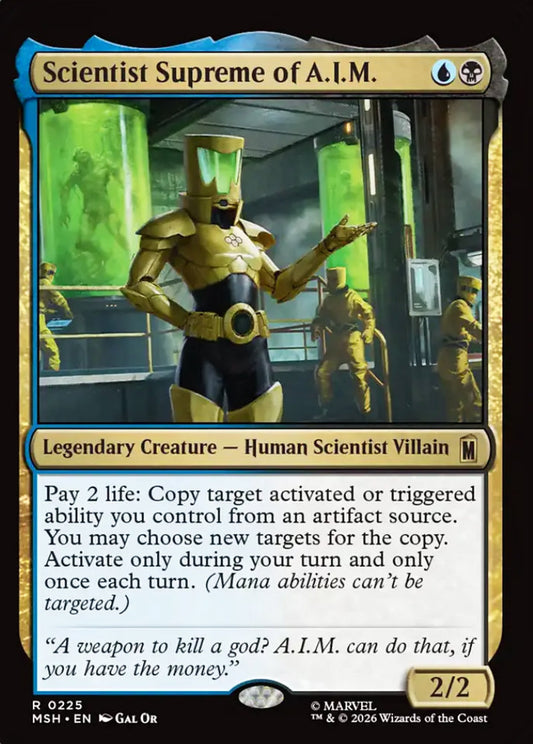 Scientist Supreme of A.I.M. MSH Legendary Creature Human Scientist Villain NM
