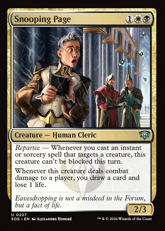 Snooping Page SOS Creature Human Cleric NM