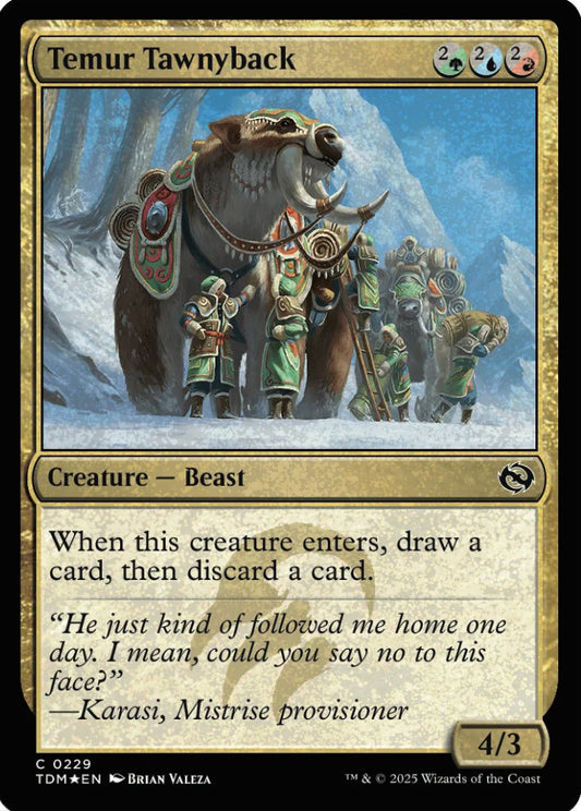 Temur Tawnyback TDM Creature Beast *Foil* NM