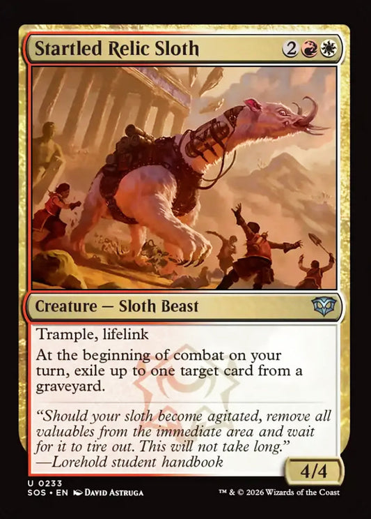 Startled Relic Sloth SOS Creature Sloth Beast NM