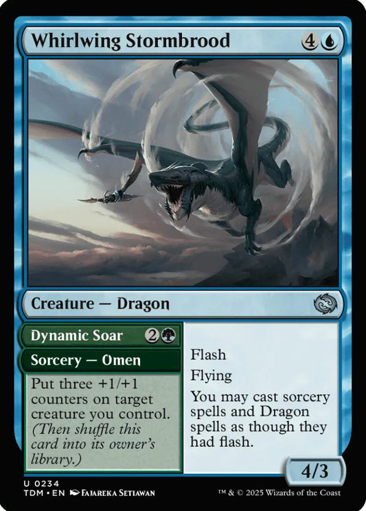 Whirlwing Stormbrood TDM Creature Dragon NM