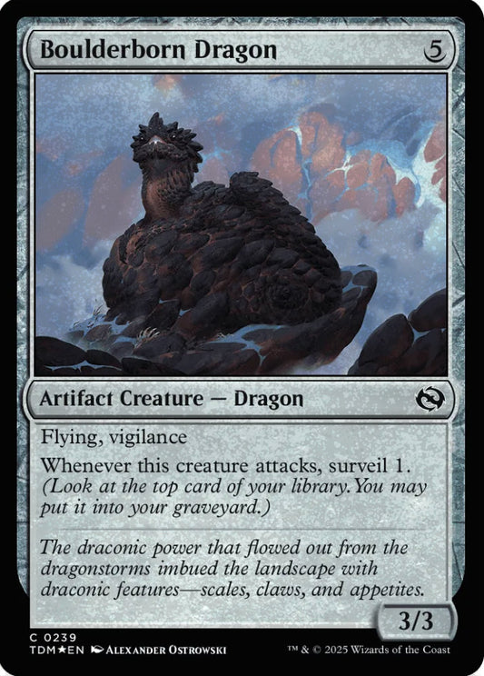 Boulderborn Dragon TDM Artifact Creature Dragon *Foil* NM