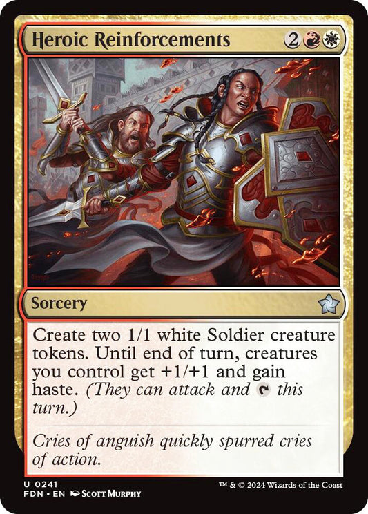 Heroic Reinforcements FDN Sorcery NM