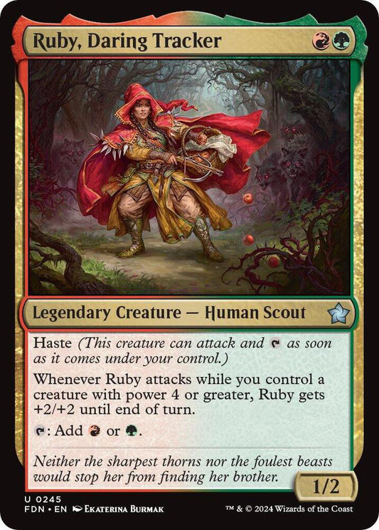 Ruby, Daring Tracker FDN Legendary Creature Human Scout NM