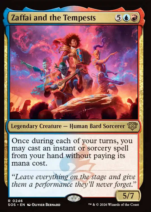 Zaffai and the Tempests SOS Legendary Creature Human Bard Sorcerer NM