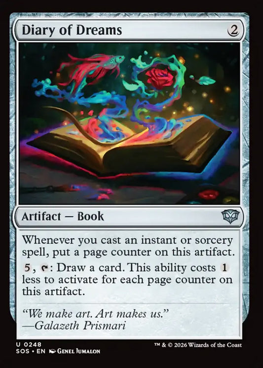 Diary of Dreams SOS Artifact Book NM