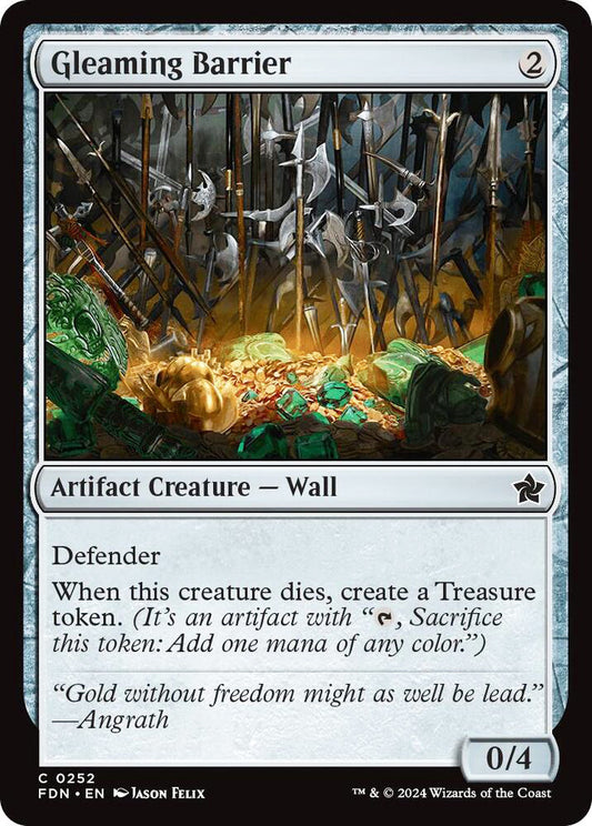 Gleaming Barrier FDN Artifact Creature Wall *Foil* NM