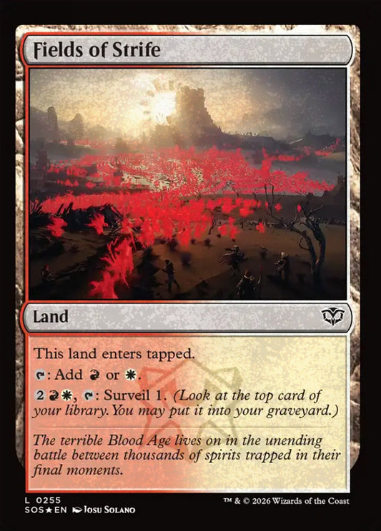 Fields of Strife SOS Land *Foil* NM