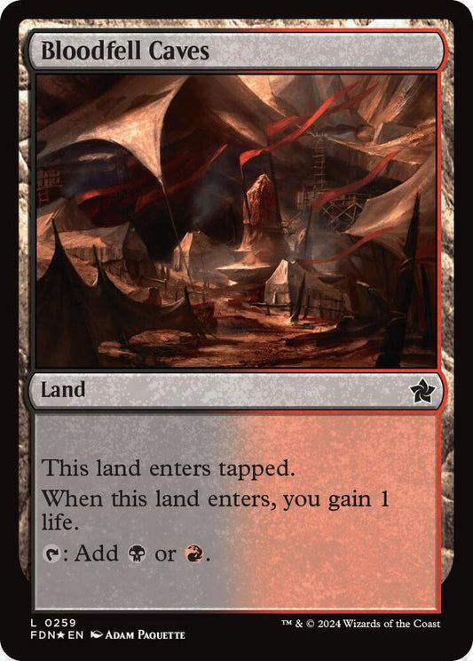 Bloodfell Caves FDN Land *Foil* NM