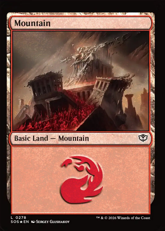 Mountain SOS Basic Land Mountain *Foil* NM