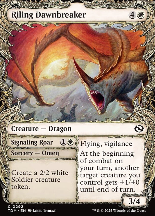 Riling Dawnbreaker TDM Creature Dragon NM