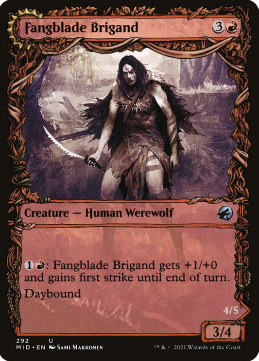 Fangblade Brigand/Fangblade Eviscerator MID Creature Human Werewolf/Werewolf NM