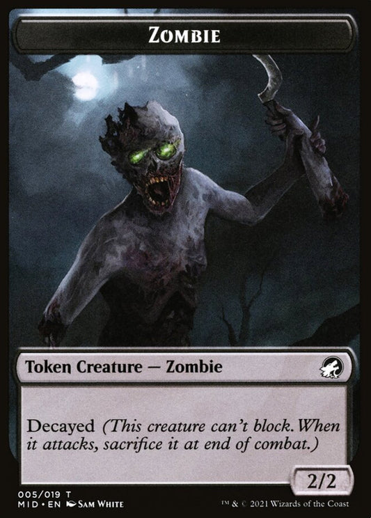 Zombie MID Token Creature Zombie NM