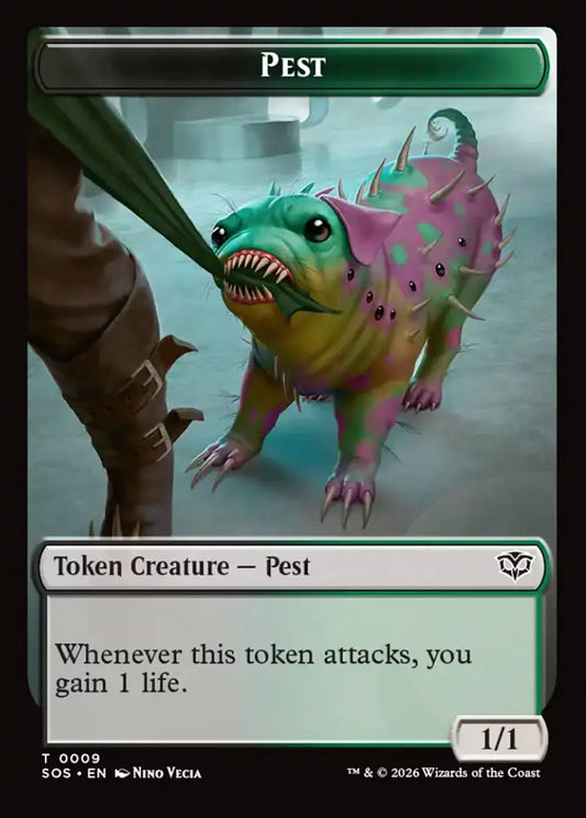 Fractal/Pest SOS Token Creature Fractal/Pest NM