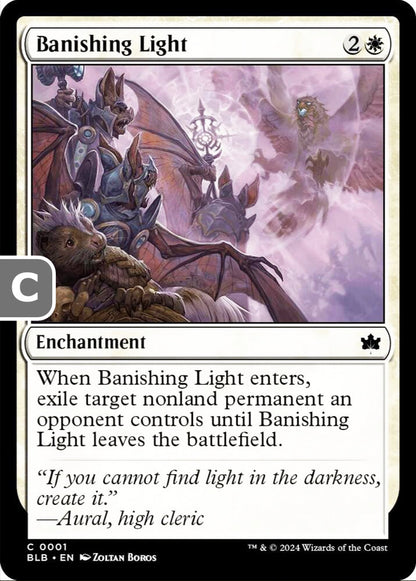 Banishing Light BLB Enchantment  NM