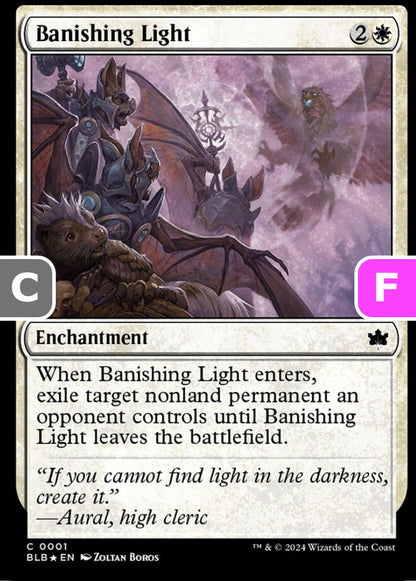 Banishing Light BLB Enchantment  *Foil* NM