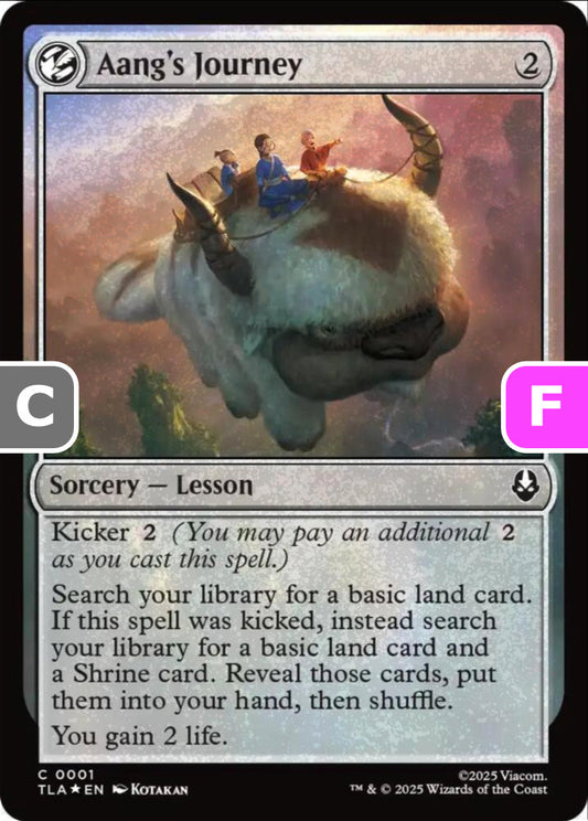 Aang's Journey TLA Sorcery Lesson *Foil* NM