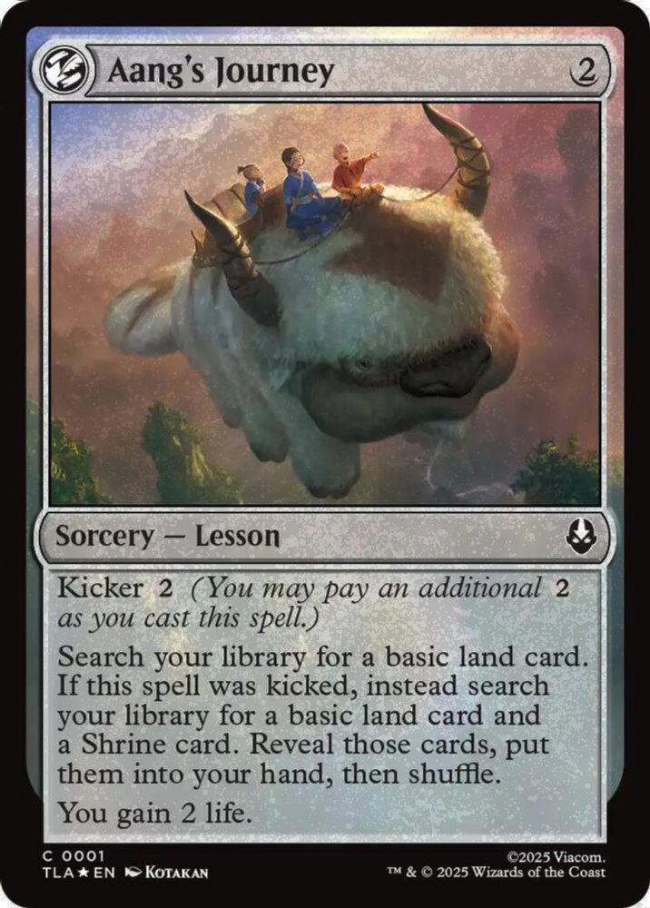 Aang's Journey TLA Sorcery Lesson *Foil* NM