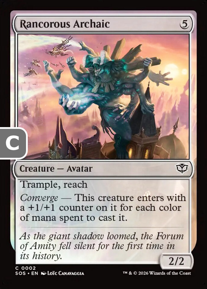 Rancorous Archaic SOS Creature Avatar NM