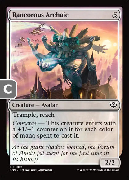 Rancorous Archaic SOS Creature Avatar NM