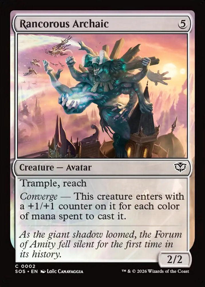 Rancorous Archaic SOS Creature Avatar NM