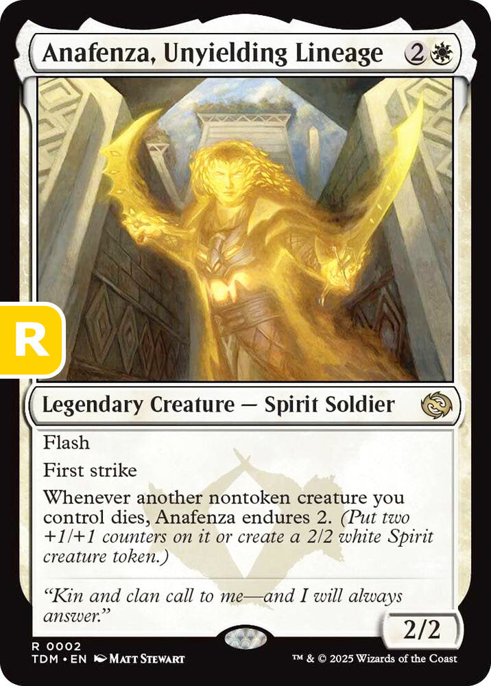 Anafenza Unyielding Lineage TDM Legendary Creature Spirit Soldier NM